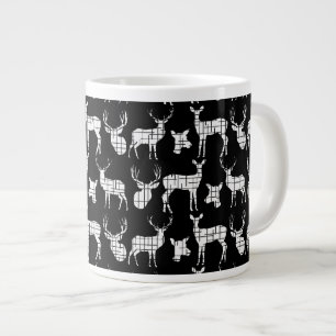 Cerf en silhouette rustique sur Mug Black Specialt