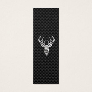 Cerf Symbolique en argent sur impression en fibre