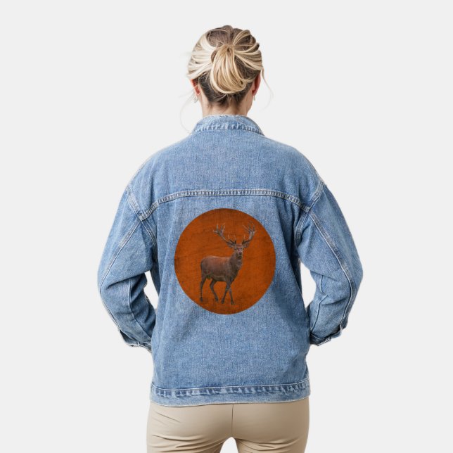 Cerf vintage de nature orange (Modèle)