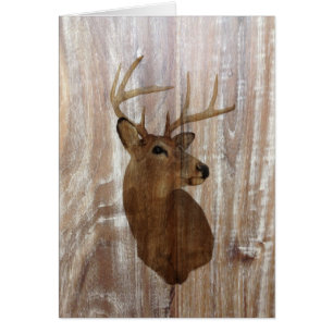 Cerfs communs primitifs occidentaux en bois de