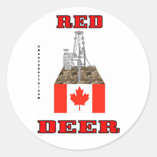 Cerfs communs rouges, Canada, autocollant de