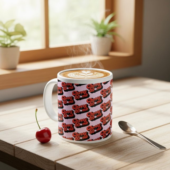 Cerise Bombe Giant Café Mug (Créateur téléchargé)
