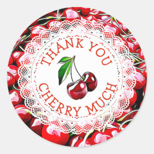 Cerise de Merci beaucoup autocollants de cerises