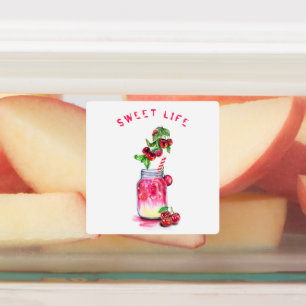 Cerise Étiquette Jus Cool Fruits Boire