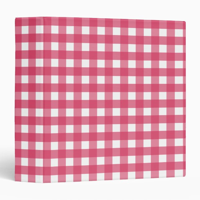 Cerise gingham binder (Front/Spine)