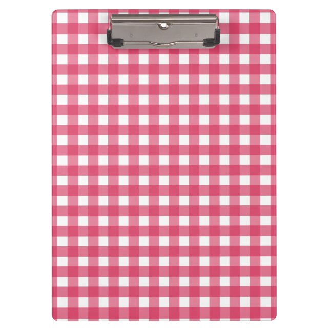 Cerise gingham clipboard (Front)