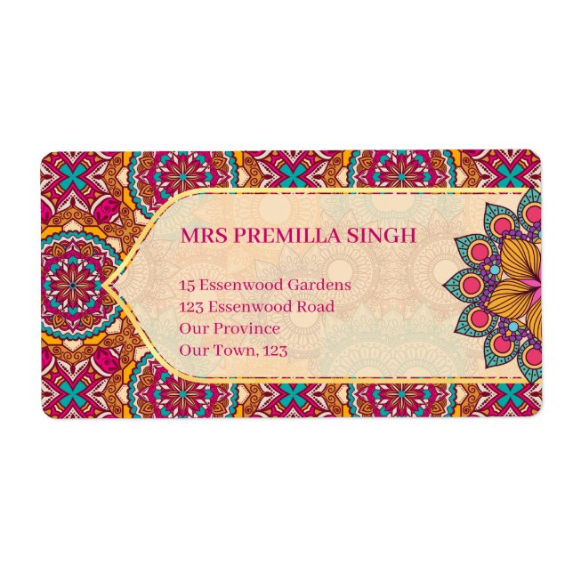 Cerise mandala rangoli motif ethnique dynamique (Devant)