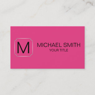 Cerise pink colour background business card