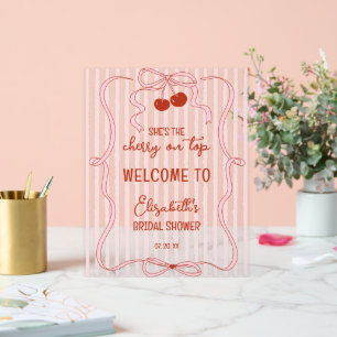Cerise sur le dessus Ruban rose Classiques Rayures