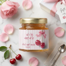 Cerise sur le dessus Ruban rose rétro Baby Shower