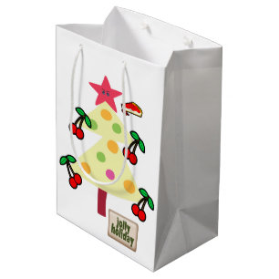 Cerises Noël Arbre Jolly Sacs cadeaux