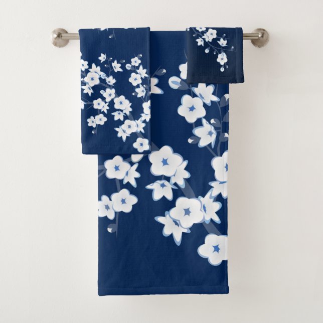 Cerisier en fleurs bleu marine (En situation)