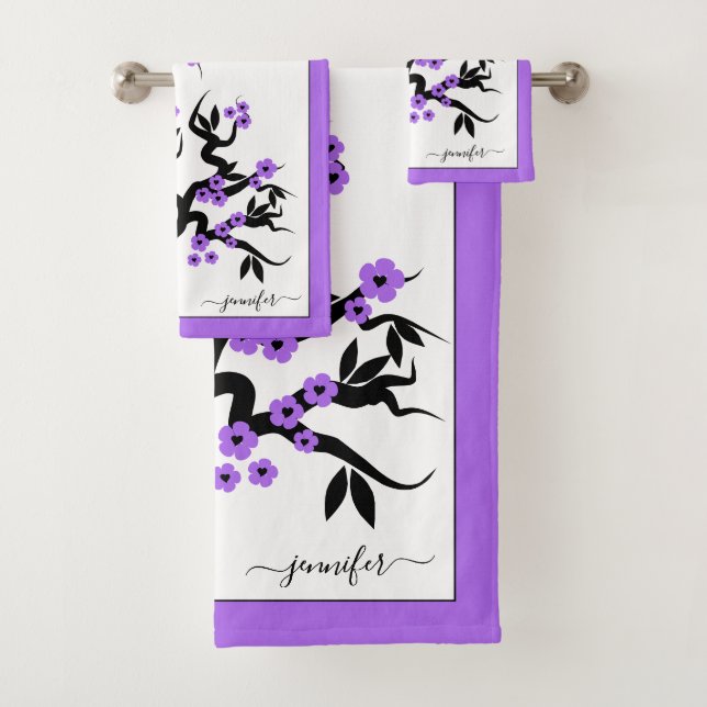 Cerisier pourpre inséparables, fleurs et bordure (En situation)