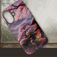 Cerisiers en fleurs et Pagode iPhone 16 Coque