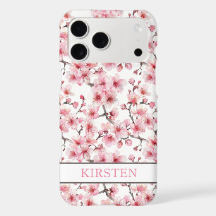 Cerisiers Fleuris Motif Sakura Monogrammé