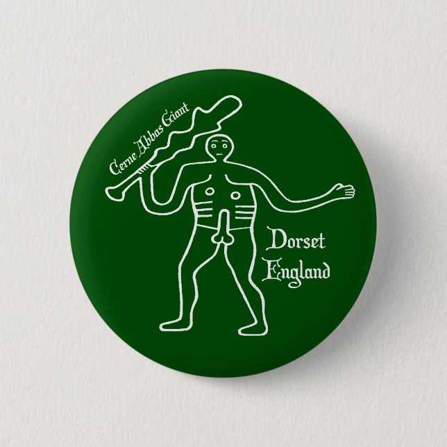 Cerne Abbas Giant Badge 2 Inch Round Button (Front)