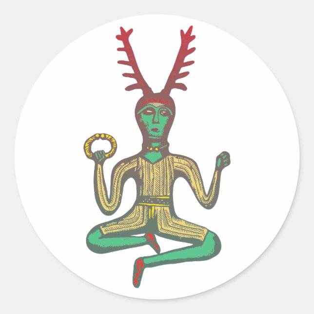 Cernunnos Celtic god Classic Round Sticker (Front)