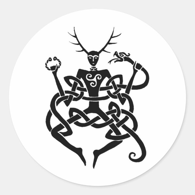 cernunnos classic round sticker (Front)