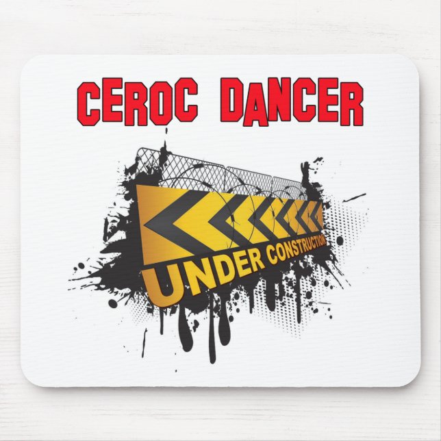 Ceroc dancer under construction mouse pad (Front)