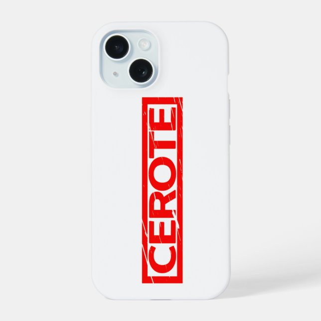 Cerote Stamp iPhone 15 Case (Back)