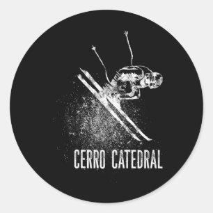 Cerro Catedral Mountain Argentina Downhill Skiing  Classic Round Sticker