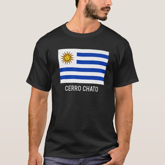 Cerro Chato Uruguay Flag Emblem Escudo Bandera Cre T-Shirt (Front)