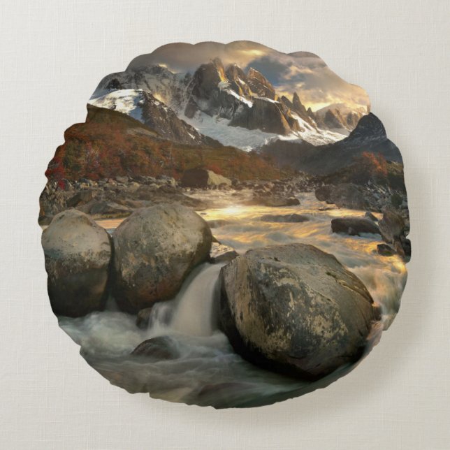 Cerro Torre Round Pillow (Front)