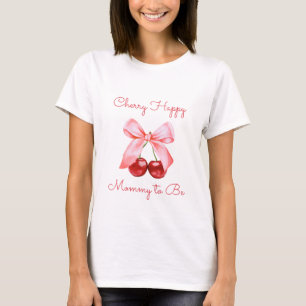 Cerry & Coquette Pink Bow Mommy to-be Pregnancy T-Shirt