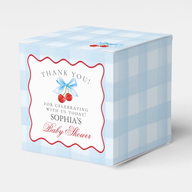 Cerry Sweet Blue Coquette Baby shower Ballotins (Verso)