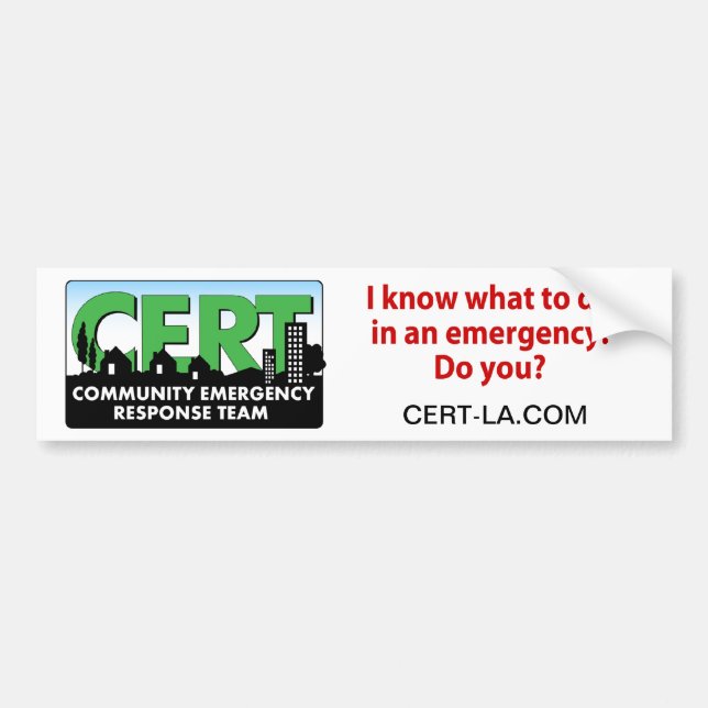CERT Bumper Sticker-customize Bumper Sticker (Front)