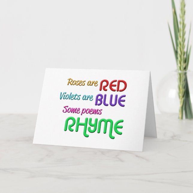 "Certains poèmes rime" Toute l'occasion Carte blan (Devant)