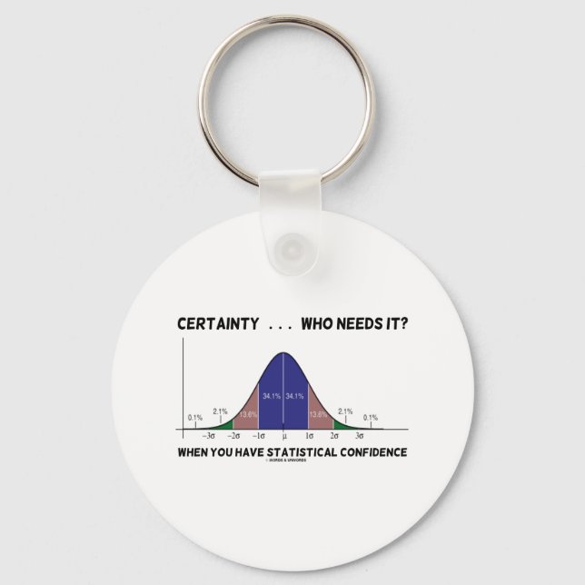 Certainty ... Who Needs It? When You Have Stats Keychain (Front)