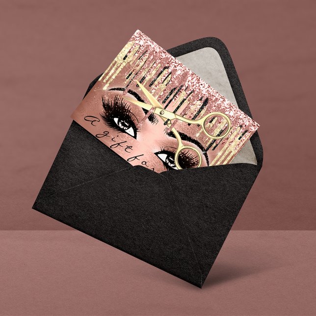 Certificat Cadeau 100 Pièces Rose Gold Drip Maquil (Créateur téléchargé)