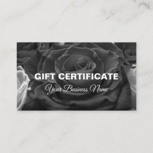 Certificat cadeau, carte de visite cadeau