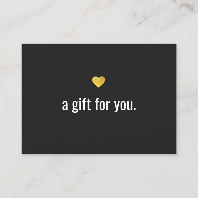 Certificat cadeau client Gold Heart moderne (Devant)