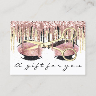 Certificat cadeau Coiffeur Rose Gold Maquillage Wh