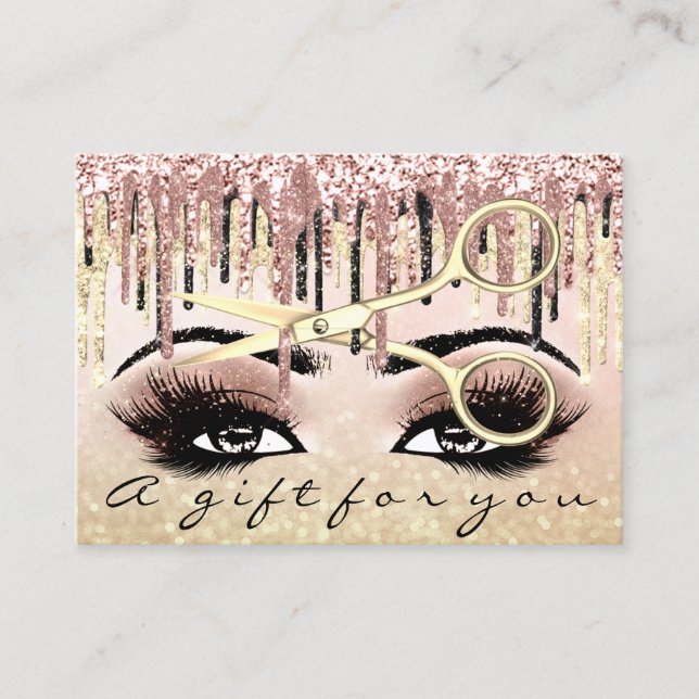 Certificat cadeau Coiffeur Rose Vip Gold Maquillag (Devant)