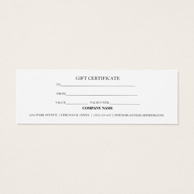 Certificat cadeau d'affaires Spa rose simple et mo (Dos)