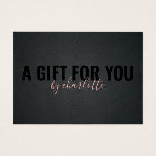 Certificat cadeau d'artiste maquillage rose noir t