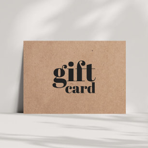 Certificat Cadeau de Beauté Kraft Imprimé Simple
