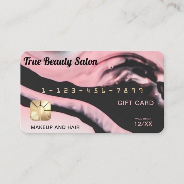 Certificat cadeau de carte de crédit en marbre noi (Devant)