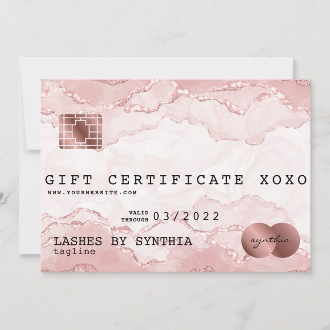 Certificat cadeau de carte de crédit moderne Ajout (Devant)