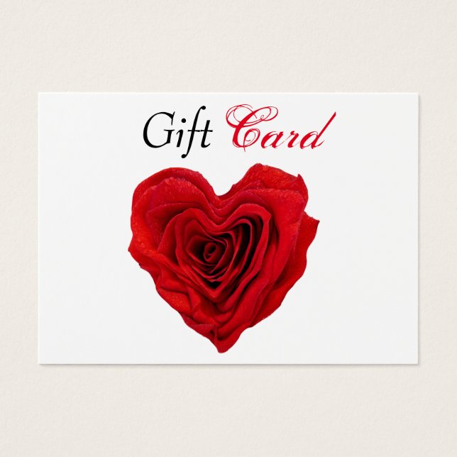 Certificat cadeau de la Saint-Valentin en forme de (Devant)