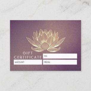 Certificat cadeau de l'instructeur de méditation Y