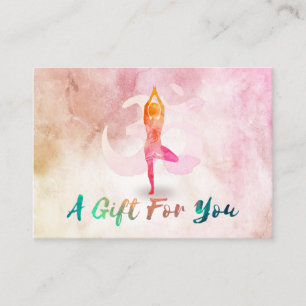 Certificat cadeau de l'instructeur YOGA Pose de mé