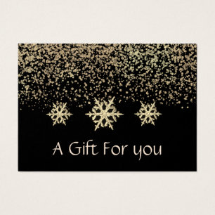 Certificat cadeau de Noël/de vacances en or confet