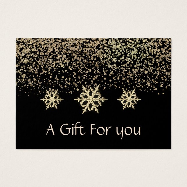 Certificat cadeau de Noël/de vacances en or confet (Devant)