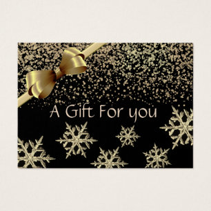 Certificat cadeau de Noël/de vacances en or confet