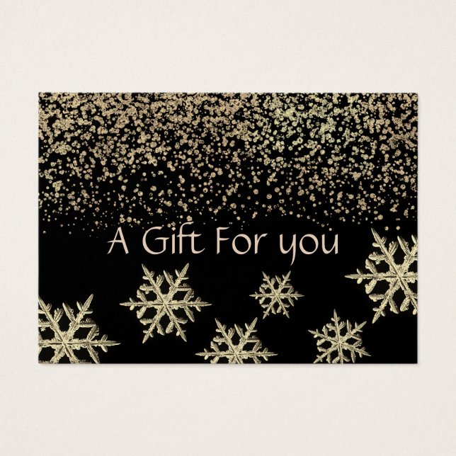 Certificat cadeau de Noël/de vacances en or confet (Devant)