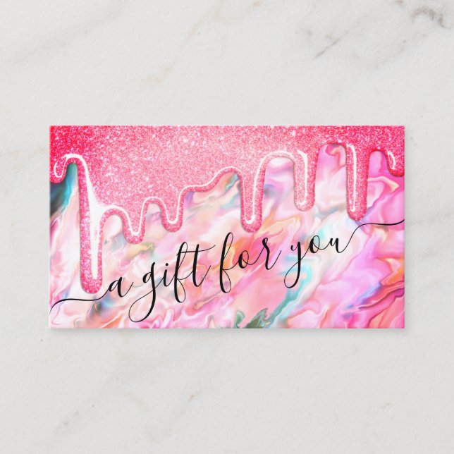 Certificat cadeau de Parties scintillant Fille Cor (Devant)